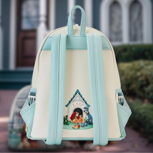 Disney  Loungefly Lady And The Tramp Portrait House Mini Backpack - Picture 3 of 4
